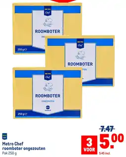 Makro Metro Chef roomboter ongezouten aanbieding