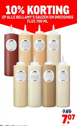 Makro Bellamy's sauzen en dressings aanbieding