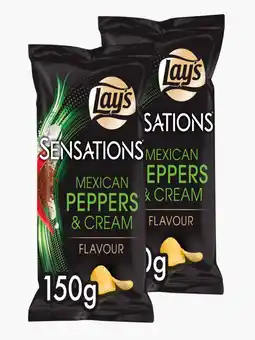 Flink Lay's Sensations Mexican peppers & cream 150g 2x aanbieding