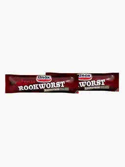 Flink Unox Gelderse rookworst magnetron 100g 2x aanbieding