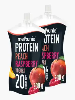 Flink Melkunie Protein Yoghurt peach raspberry 200g 2x aanbieding
