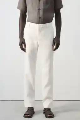 Wehkamp Mango Man slim pantalon met linnen aanbieding