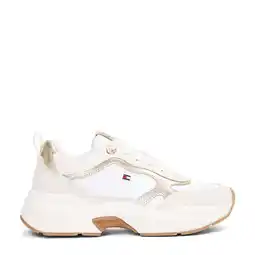 Wehkamp Tommy Hilfiger chunky leren sneakers wit/goud aanbieding
