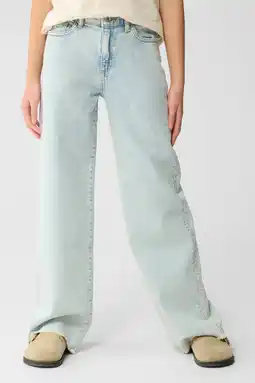 Wehkamp Shoeby highwaist wide leg jeans light blue denim aanbieding