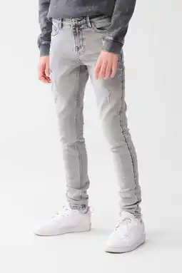 Wehkamp Shoeby tapered fit jeans grey denim aanbieding