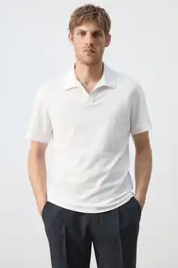 Wehkamp Mango Man slim fit polo - wit aanbieding