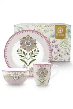 Wehkamp Pip Studio Lily & Lotus ontbijtset (3-delig) aanbieding