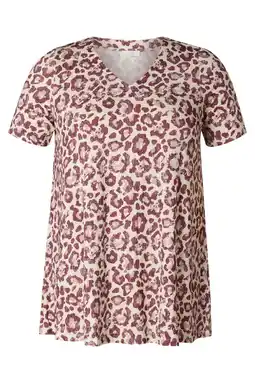 Wehkamp Yest Curve jersey tuniek met panterprint ecru aanbieding