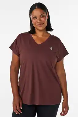 Wehkamp ACTIVE By Zizzi Plus Size sport T-shirt donkerbruin aanbieding