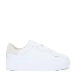 Wehkamp Tommy Hilfiger leren sneakers wit aanbieding