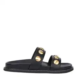 Wehkamp JOSH V Eileen leren slippers zwart aanbieding