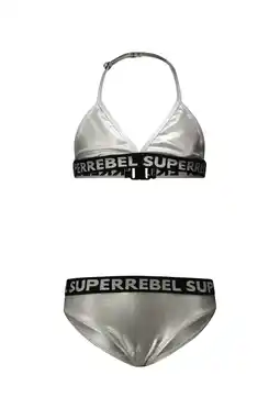 Wehkamp SuperRebel triangel bikini Isla zilver aanbieding
