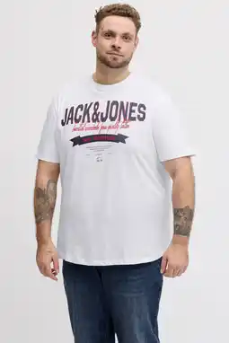 Wehkamp JACK & JONES PLUS SIZE regular T-shirt Plus Size wit aanbieding