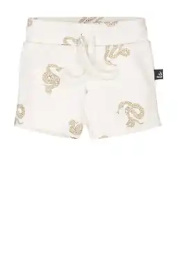 Wehkamp Babystyling baby sweatshort met all over print ecru/lichtbruin aanbieding