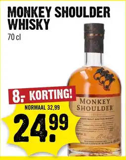 Dirck 3 monkey shoulder whisky aanbieding
