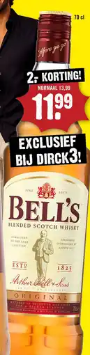 Dirck 3 Bell's Blended Scotch Whisky aanbieding