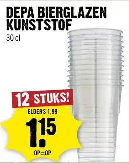 Dirck 3 DEPA BIERGLAZEN KUNSTSTOF aanbieding
