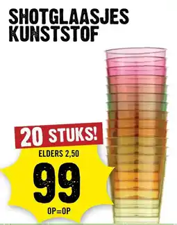 Dirck 3 Shotglaasjes kunststof aanbieding