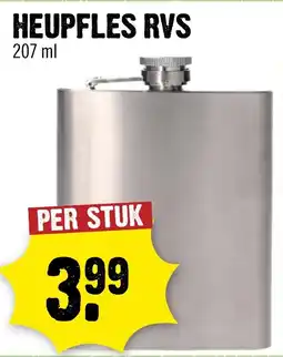 Dirck 3 HEUPFLES RVS aanbieding