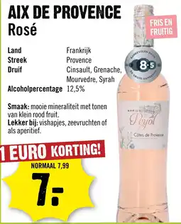 Dirck 3 Aix de Provence Rosé aanbieding