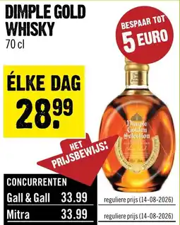Dirck 3 Dimple Gold Whisky aanbieding