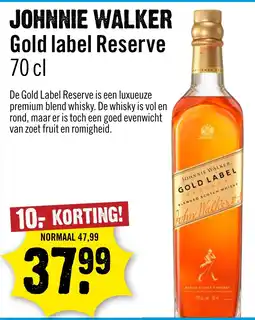 Dirck 3 johnnie walker gold label reserve aanbieding