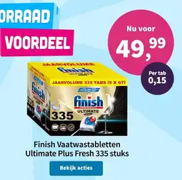 Plein.nl Finish Vaatwastabletten Ultimate Plus Fresh aanbieding