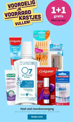 Plein.nl Colgate, GUM, O7 Active, TePe Easypick, Lactona en Jordan aanbieding