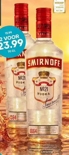 Mitra Smirnoff nº21 vodka aanbieding