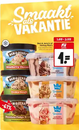 Jumbo Ben & Jerry's of Hertog Mini's aanbieding