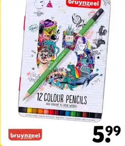 Intertoys Bruynzeel 12 colour pencils aanbieding