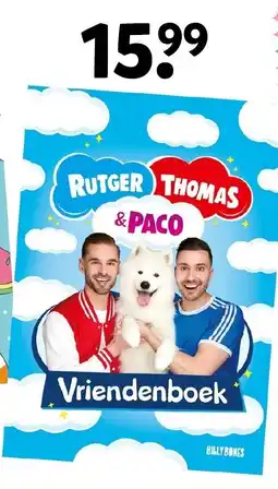 Intertoys Rutger, Thomas & Paco Vriendenboek aanbieding