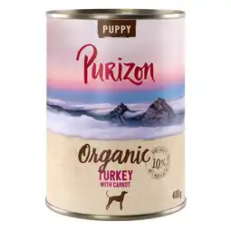 Zooplus Purizon Organic 6 x 400 g - Nieuw Receptuur: Puppy Kalkoen met Wortel aanbieding