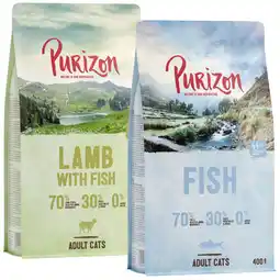 Zooplus 2x400g Adult Lam met Vis & Vis Purizon Kattenvoer aanbieding