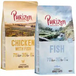 Zooplus 2x400g Adult Kip met Vis & Vis Purizon Kattenvoer aanbieding