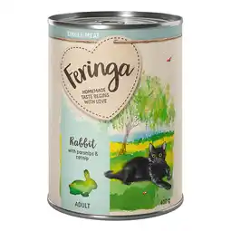 Zooplus 6x410g Single Meat Konijn met Pastinaak & Kattenkruid Feringa Kattenvoer aanbieding