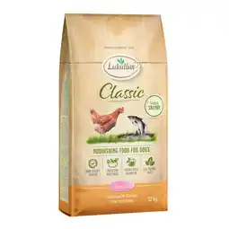 Zooplus Lukullus Classic Junior Kip & Zalm - 12 kg Nieuw Receptuur aanbieding
