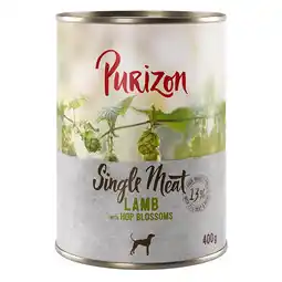 Zooplus 6 x 400 g Single Meat Lam met hoppenbloesem Purizon nat hondenvoer aanbieding