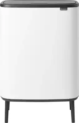 Coolblue Brabantia Bo Touch Bin Hi Prullenbak - 60 l - wit aanbieding
