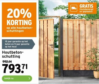 GAMMA Houtbetonschutting aanbieding
