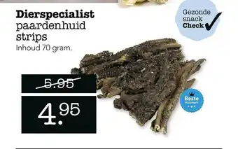 Dierspecialist dierspecialist paardenhuid strips 70g aanbieding