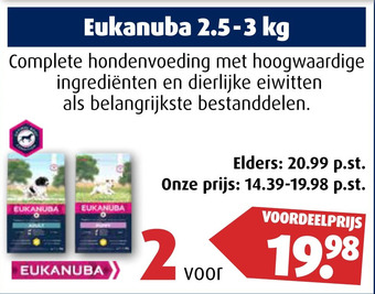 Huisdier Voordeelshop Eukanuba 2.5-3 kg aanbieding