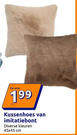 Action Kussenhoes van imitatiebont aanbieding