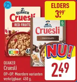 ALDI Quaker Cruesli aanbieding