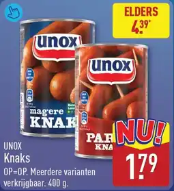 ALDI Unox Knaks aanbieding