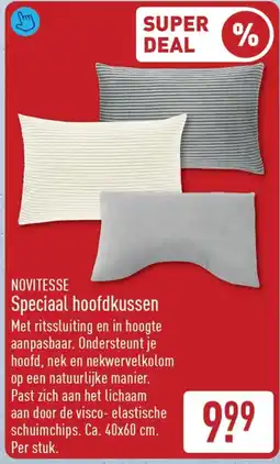 ALDI Novitesse Speciaal Hoofdkussen aanbieding