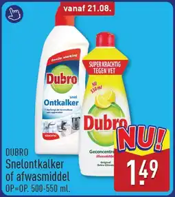 ALDI Dubro snelontkalker of afwasmiddel aanbieding