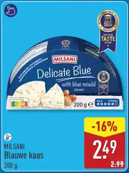 ALDI Milsani blauwe kaas aanbieding