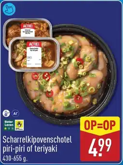 ALDI Scharrelkipovenschotel Piri-Piri of Teriyaki aanbieding