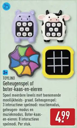 ALDI Toylino geheugenspel of boter kaas en eieren aanbieding
